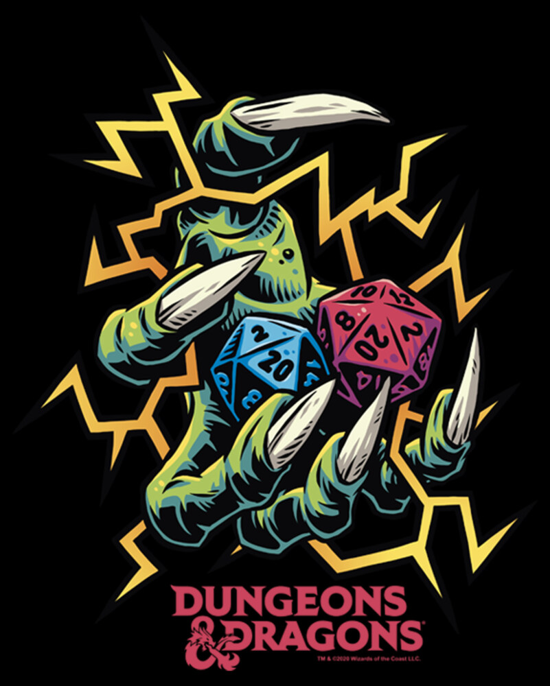 Men's Dungeons & Dragons Monster Claw Dice Roll  Adult T-Shirt