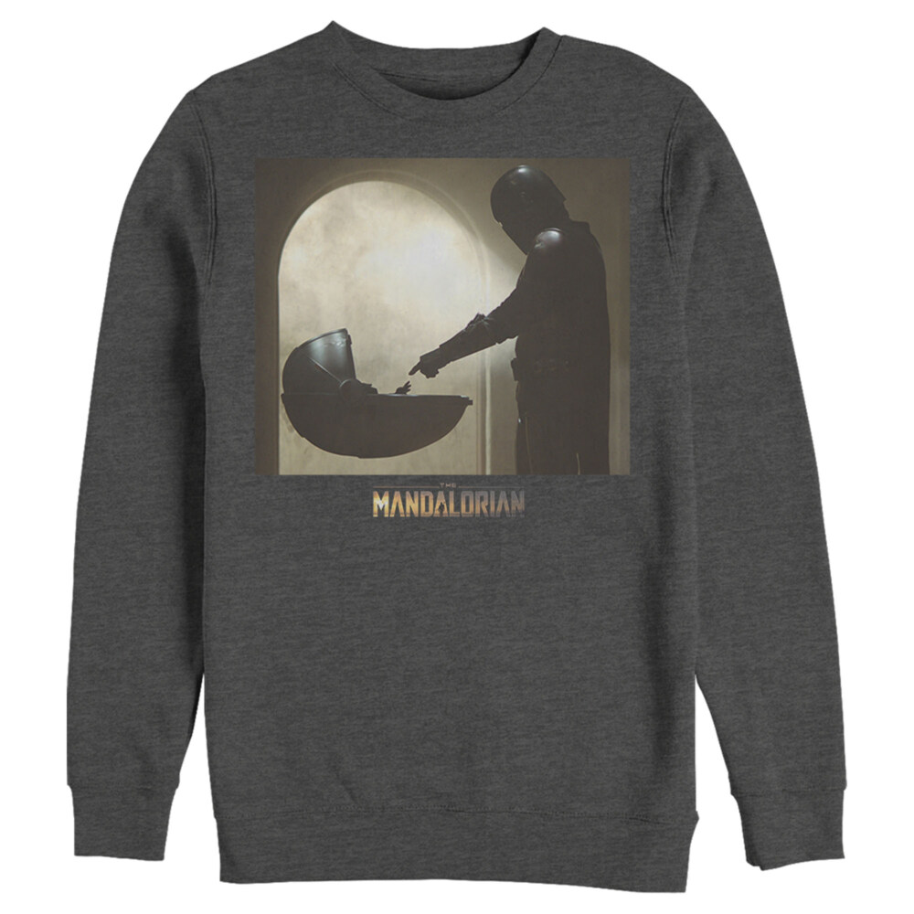 Men's Star Wars: The Mandalorian The Child Bounty Silhouette  Adult Sweatshirt