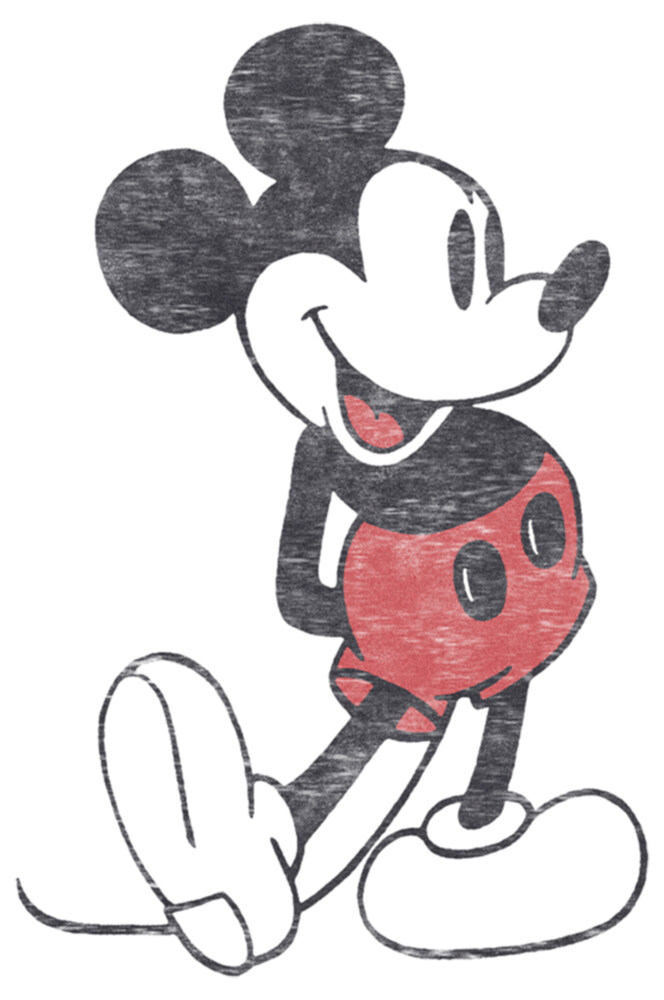 Men's Mickey & Friends Distressed Mickey Mouse Pose  Adult Tank Top