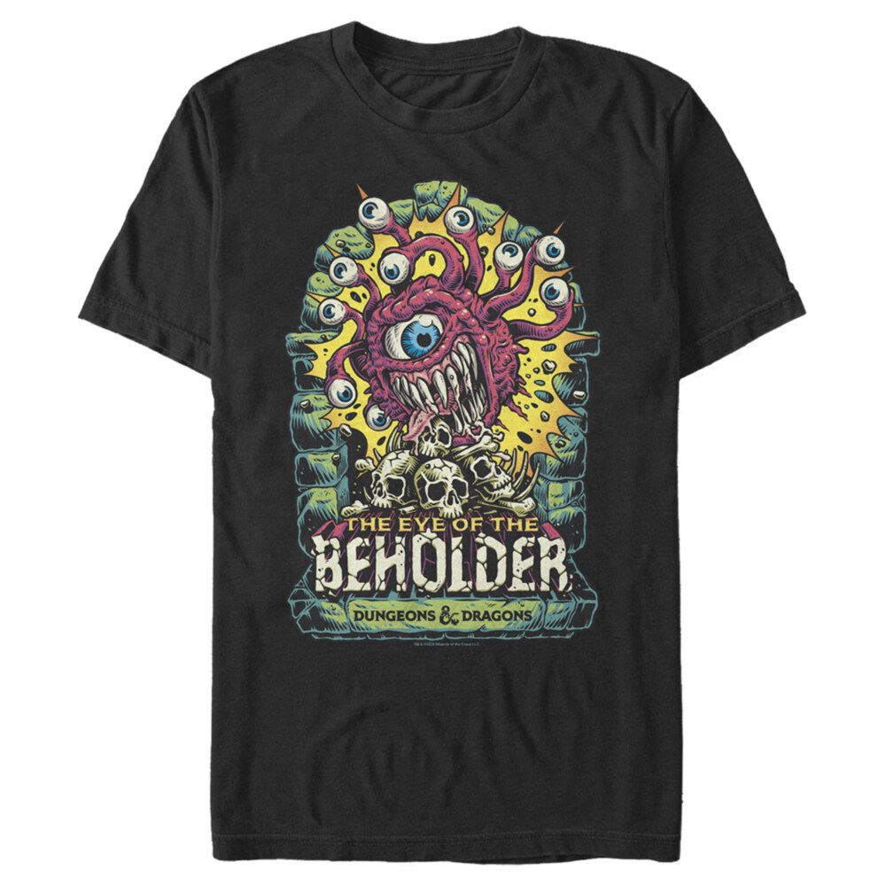 Men's Dungeons & Dragons The Eye of the Beholder With Skulls  Adult T-Shirt