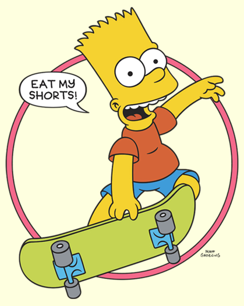 Men's The Simpsons Eat My Shorts  Adult T-Shirt