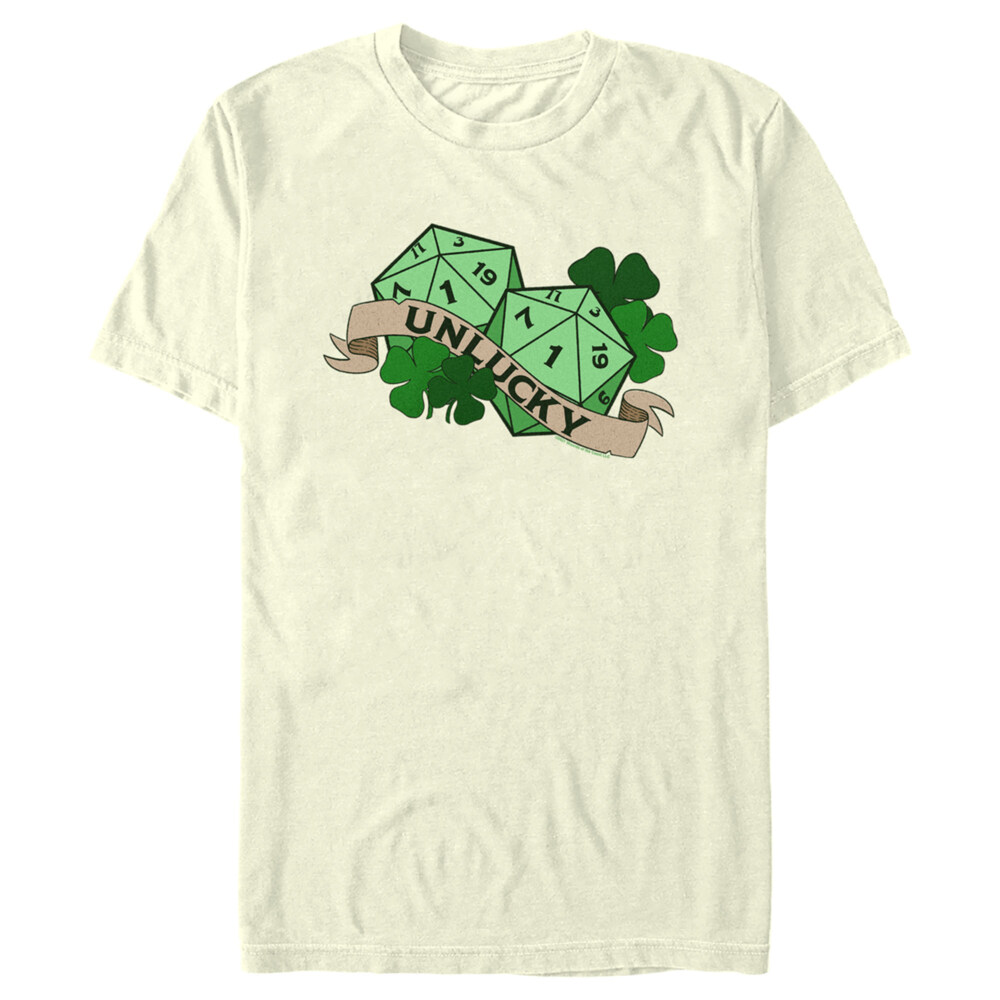 Men's Dungeons & Dragons St. Patrick's Day Unlucky Dice  Adult T-Shirt