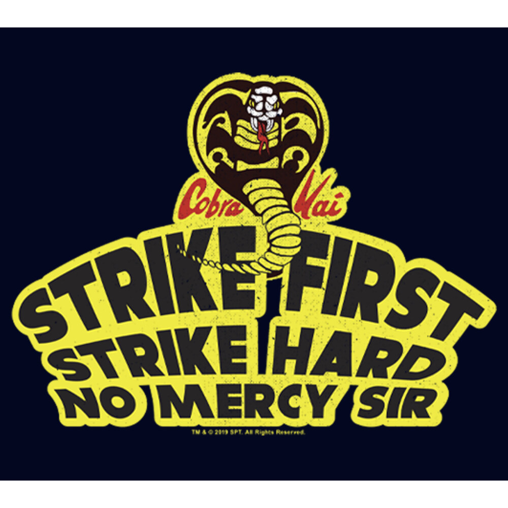Men's Cobra Kai Strike First Mantra  Adult T-Shirt