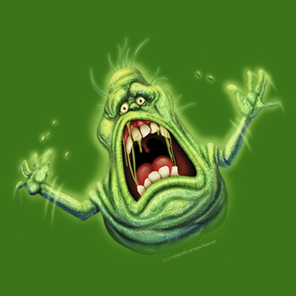 Men's Ghostbusters Cartoon Slimer  Adult T-Shirt
