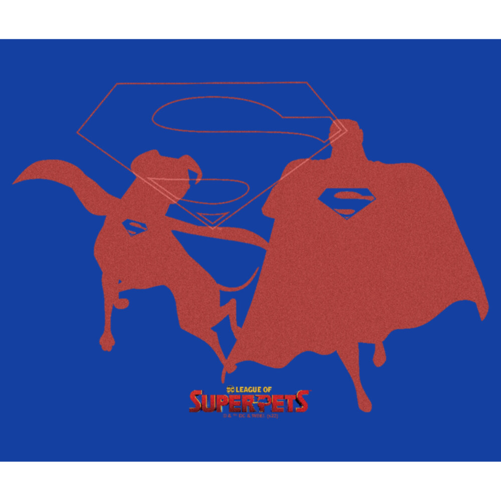 Men's DC League of Super-Pets Superman and Krypto Silhouettes  Adult T-Shirt