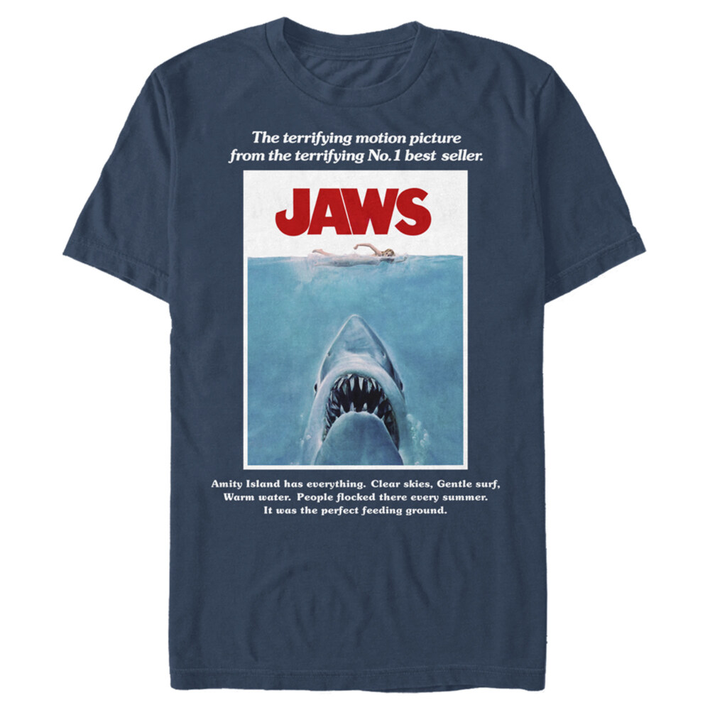 Men's Jaws Retro Poster  Adult T-Shirt