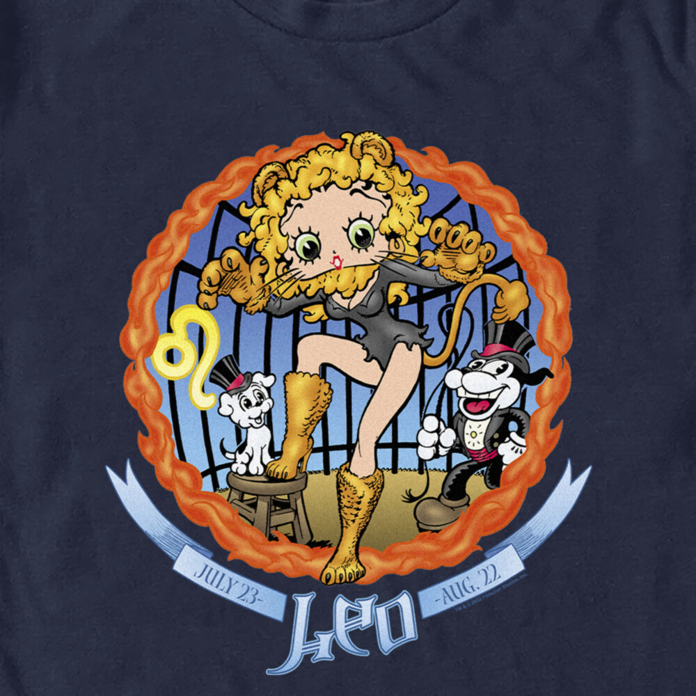 Men's Betty Boop Leo Zodiac  Adult T-Shirt