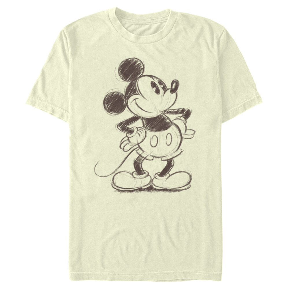 Men's Mickey & Friends Retro Mickey Mouse Sketch  Adult T-Shirt