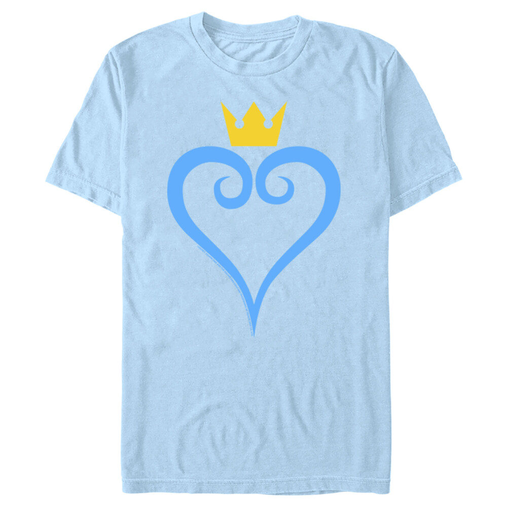 Men's Kingdom Hearts 1 Blue Heart  Adult T-Shirt