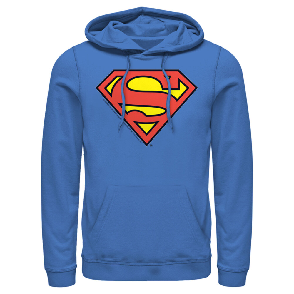 Men's Superman Logo Classic  Adult Pull Over Hoodie