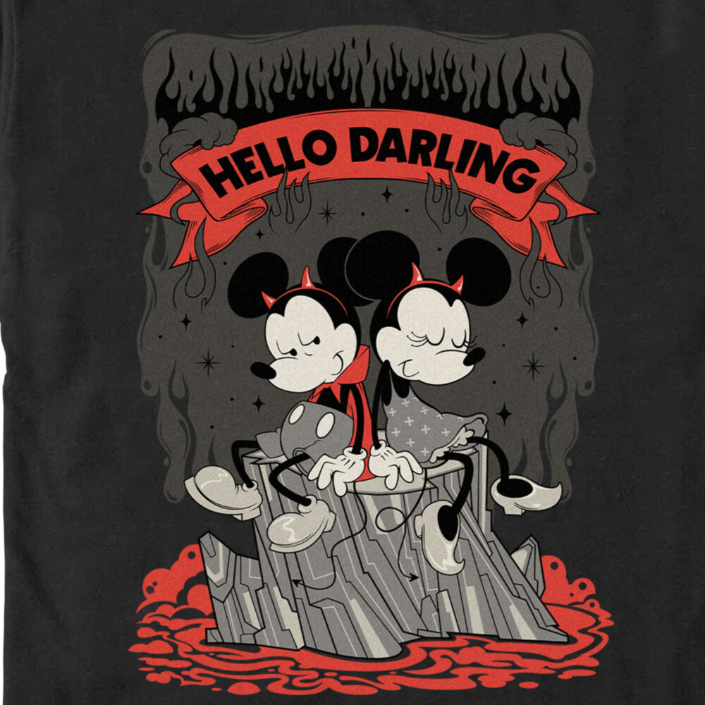 Men's Mickey & Friends Halloween Hello Darling  Adult T-Shirt