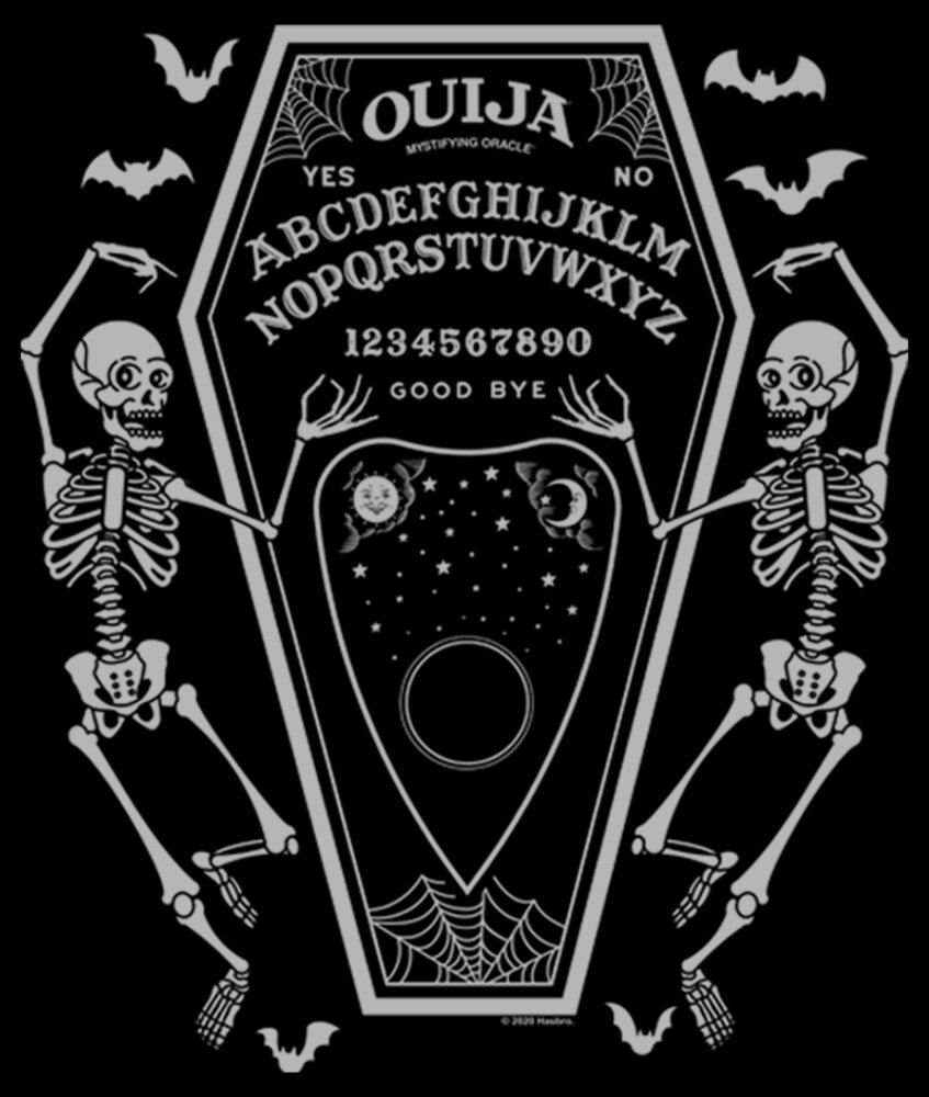Men's Ouija Halloween Coffin  Adult T-Shirt