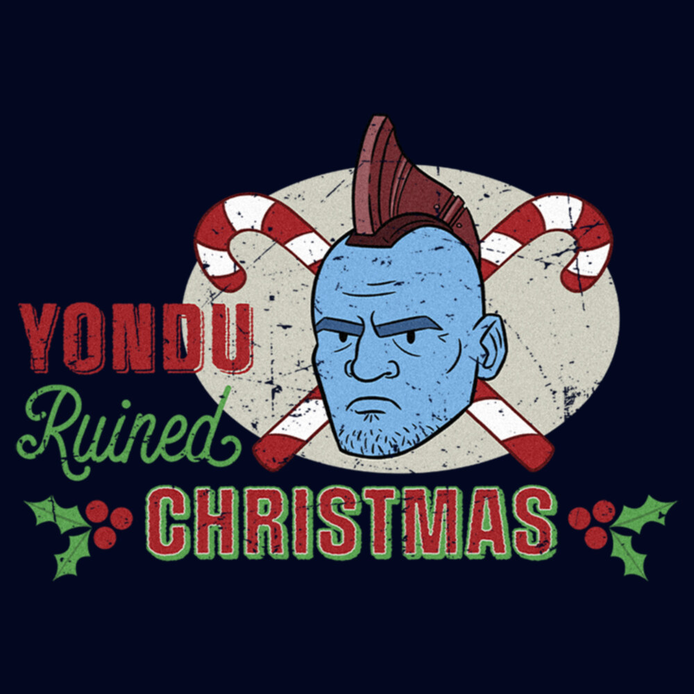 Men's Guardians of the Galaxy Holiday Special Yondu Ruined Christmas Animated  Adult T-Shirt
