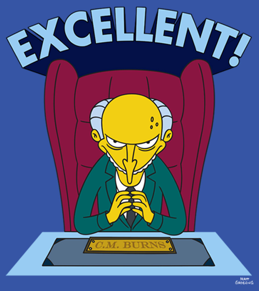 Men's The Simpsons Excellent Burns  Adult Sweatshirt