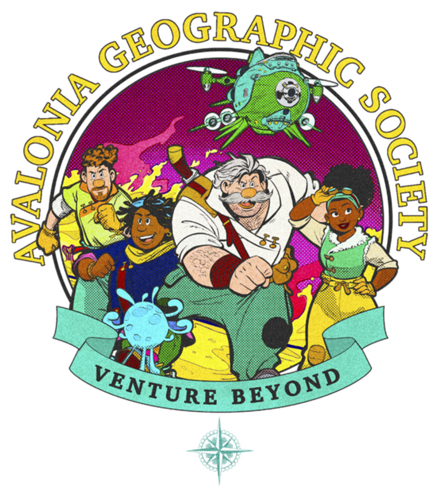 Men's Strange World Avalonia Geographic Society Venture Beyond Group  Adult T-Shirt