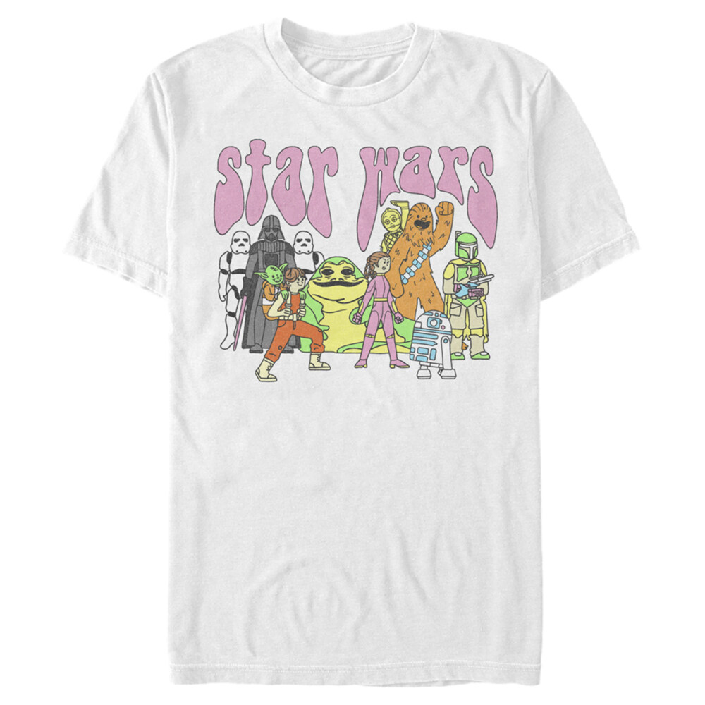 Men's Star Wars Psychedelic Classic Characters  Adult T-Shirt