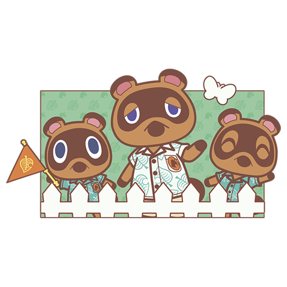 Men's Nintendo Nook Family Portrait  Adult Baseball Tee