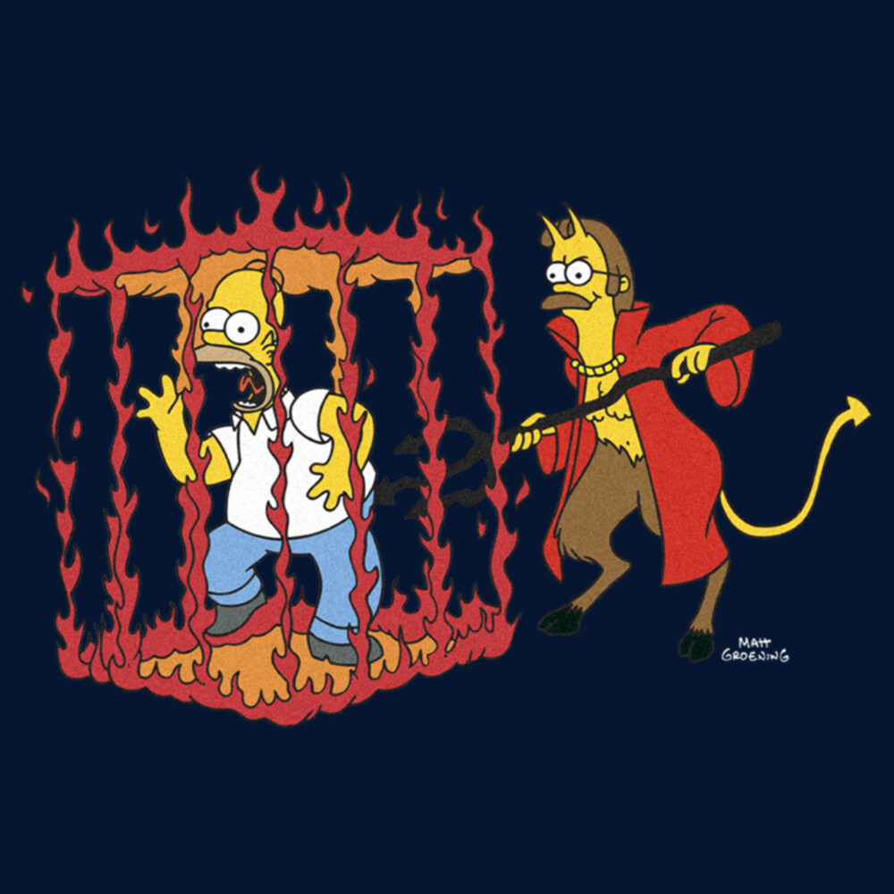 Men's The Simpsons Devil Flanders  Adult Long Sleeve Shirt