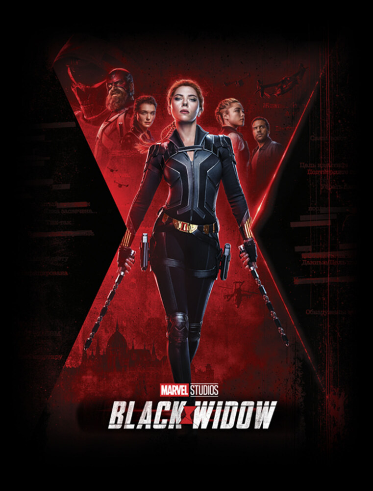 Men's Marvel: Black Widow Official Movie Poster  Adult T-Shirt