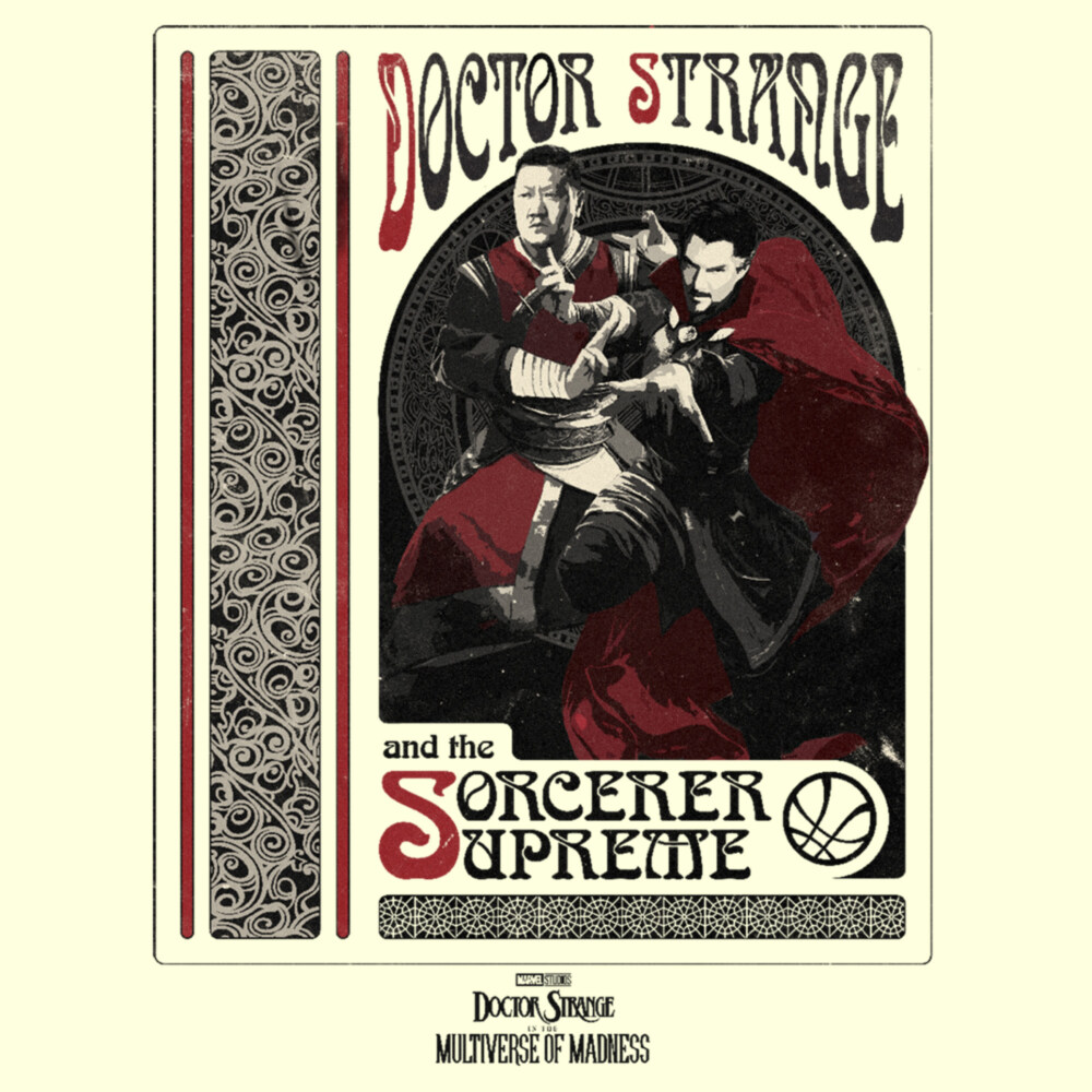 Men's Marvel Doctor Strange in the Multiverse of Madness Strange and Wong Poster  Adult T-Shirt