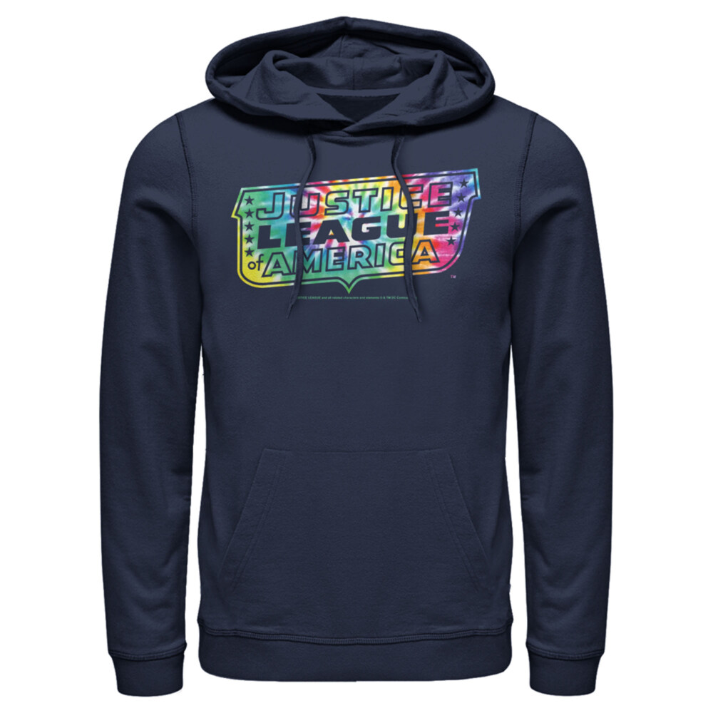 Men's Justice League Tie Dye Emblem  Adult Pull Over Hoodie