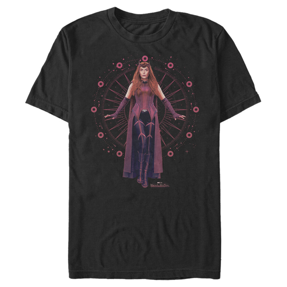 Men's Marvel Wandavision Scarlet Witch Geometric Magic Symbol  Adult T-Shirt