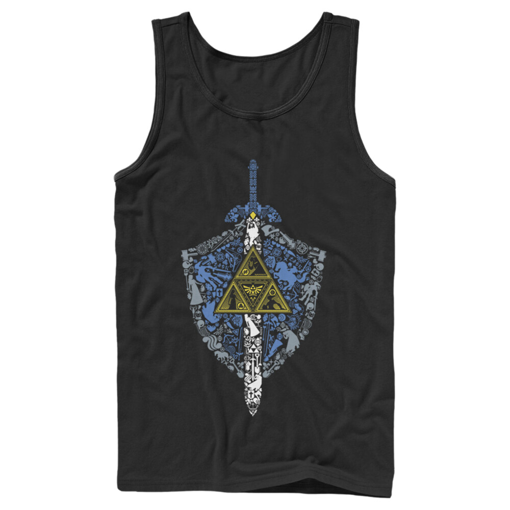 Men's Nintendo Legend of Zelda Hidden Pattern  Adult Tank Top