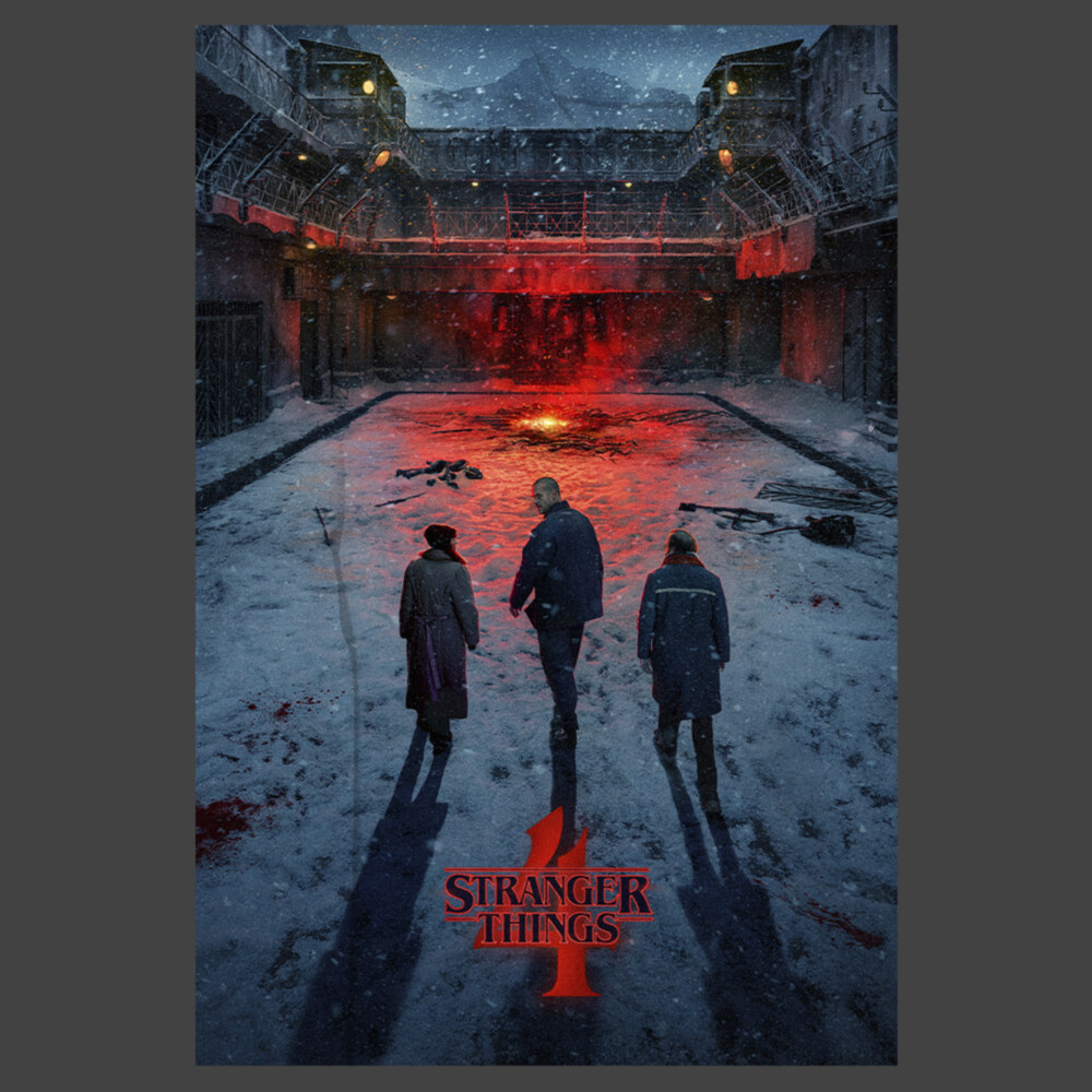 Men's Stranger Things Winter Rift Russia Poster  Adult Sweatshirt