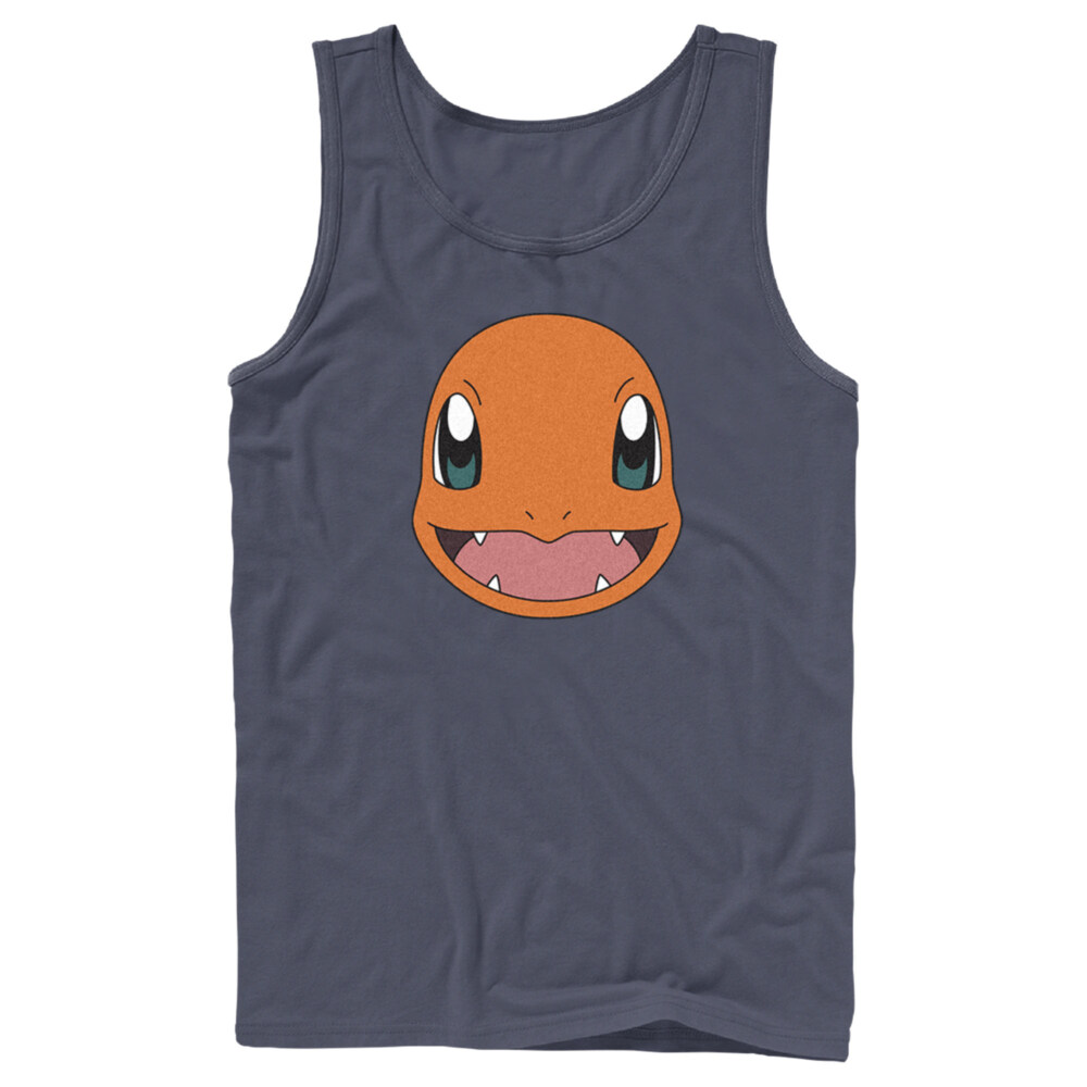 Men's Pokemon Charmander Smile  Adult Tank Top