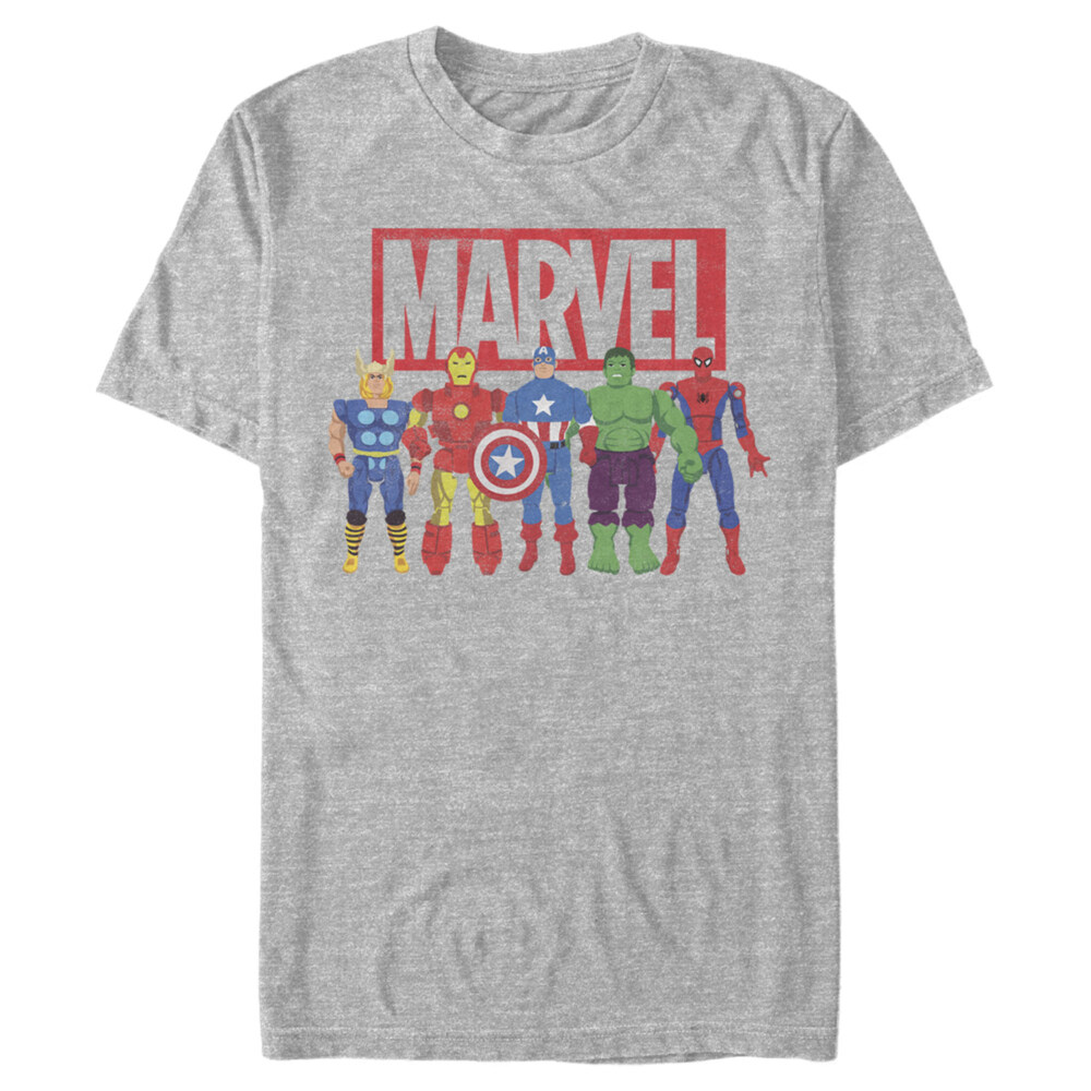Men's Marvel Avenger Action Figures  Adult T-Shirt