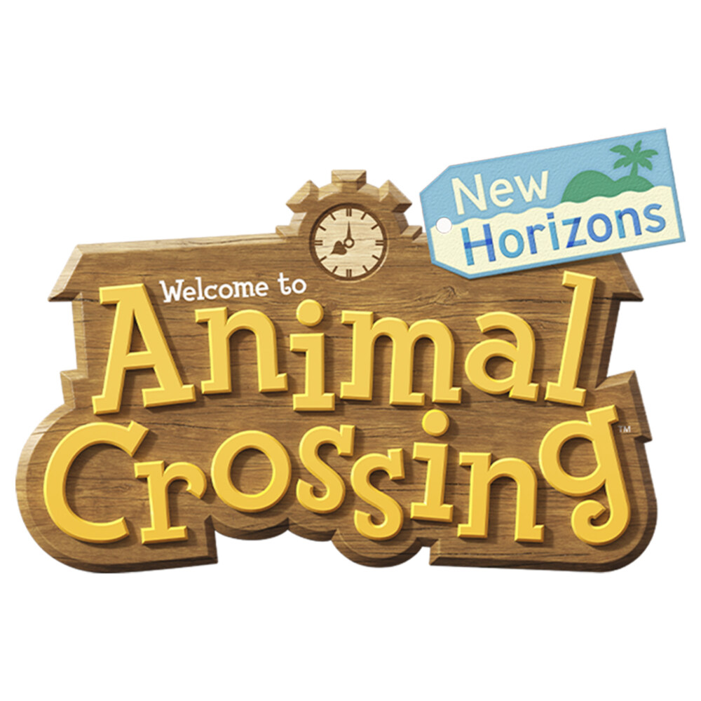 Men's Nintendo New Horizons Logo  Adult Baseball Tee