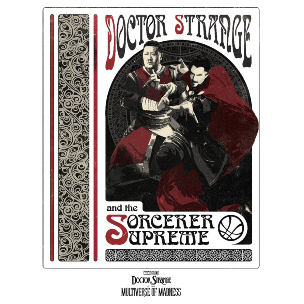Men's Marvel Doctor Strange in the Multiverse of Madness Strange and Wong Poster  Adult T-Shirt