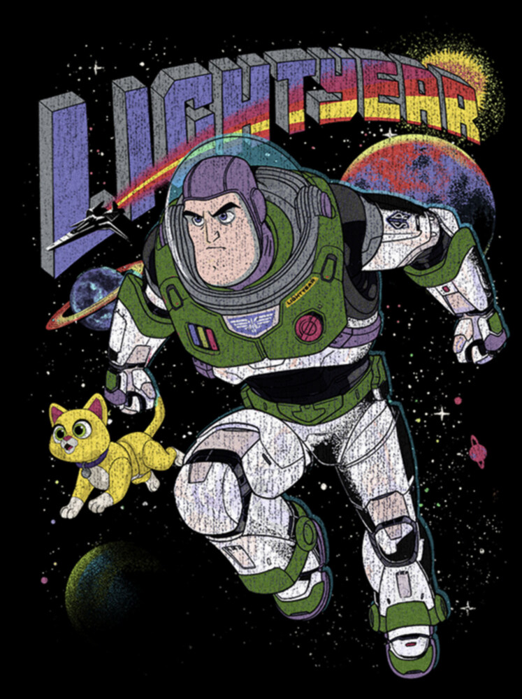 Men's Lightyear Buzz and Sox Protecting The Galaxy  Adult T-Shirt