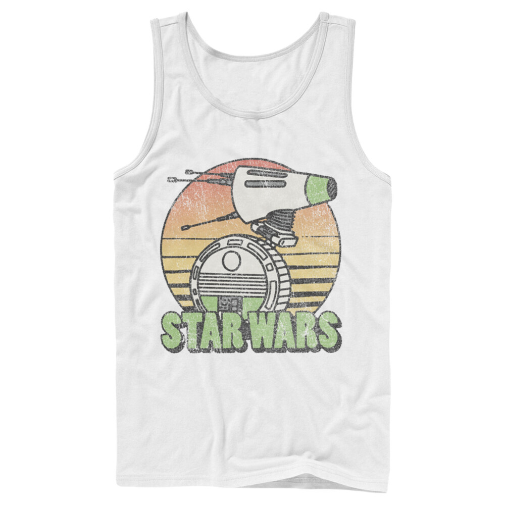 Men's Star Wars: The Rise of Skywalker Retro D-0 Sunset  Adult Tank Top
