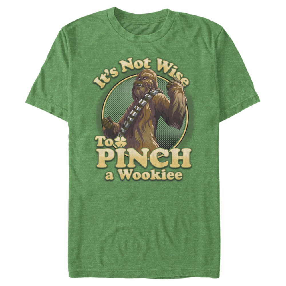 Men's Star Wars St. Patrick's Day It's Not Wise To Pinch A Wookie  Adult T-Shirt
