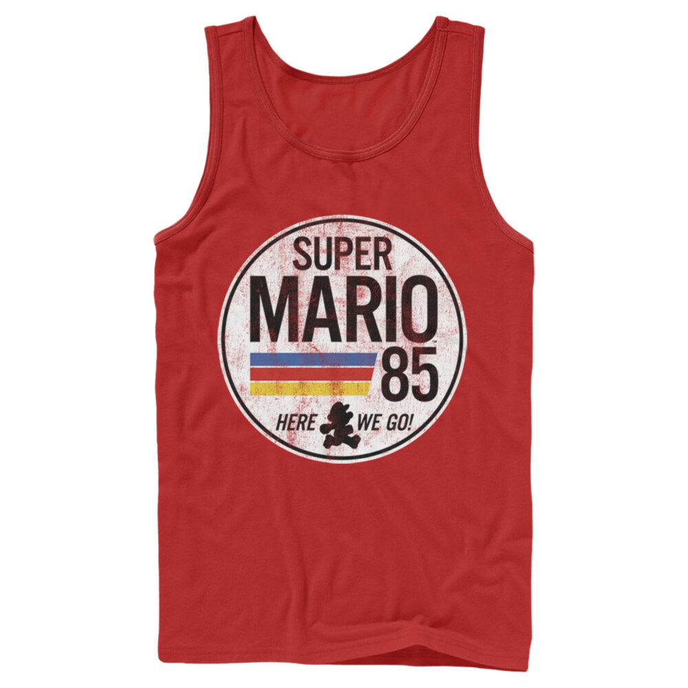 Men's Nintendo Super Mario Retro Rainbow Ring  Adult Tank Top