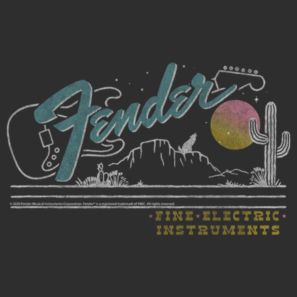 Men's Fender Fine Electric Instruments Desert  Adult T-Shirt