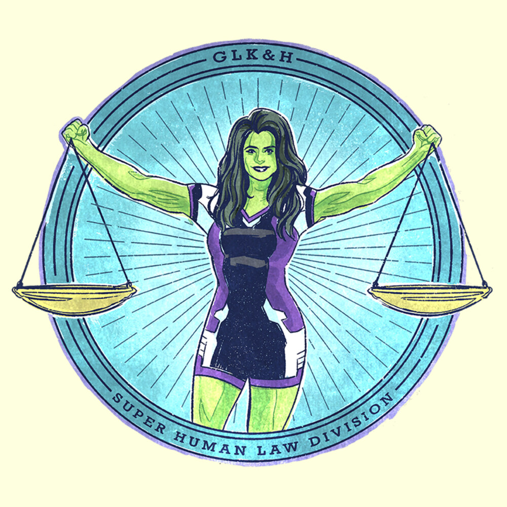Men's She-Hulk: Attorney at Law Super Human Law Division  Adult T-Shirt