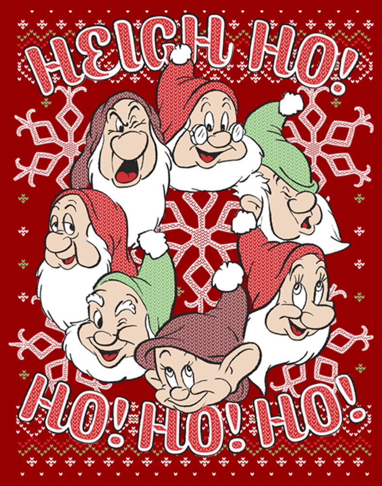 Men's Snow White and the Seven Dwarves Xmas Heigh Ho  Adult T-Shirt