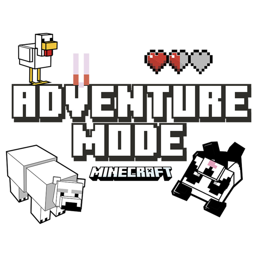 Men's Minecraft Adventure Mode Bears  Adult T-Shirt