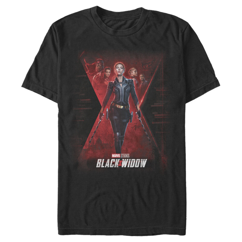 Men's Marvel: Black Widow Official Movie Poster  Adult T-Shirt