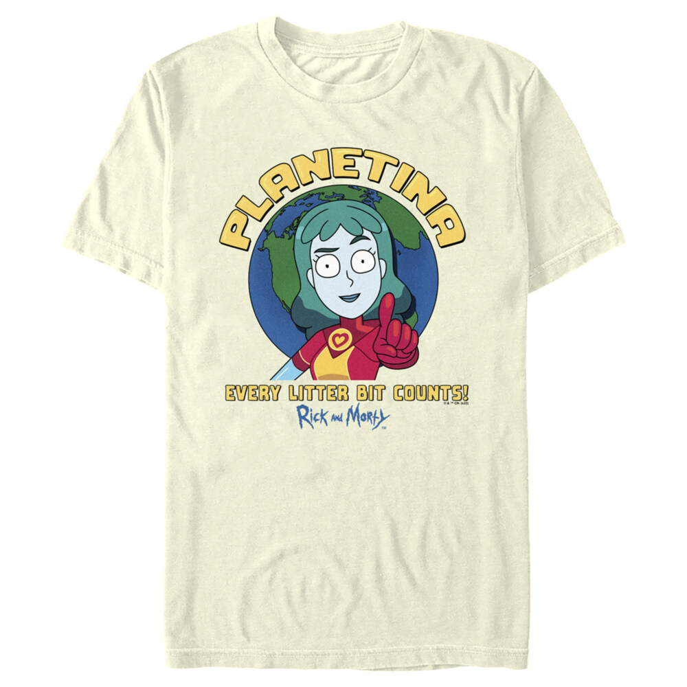 Men's Rick and Morty Planetina Every Litter Bit Counts  Adult T-Shirt