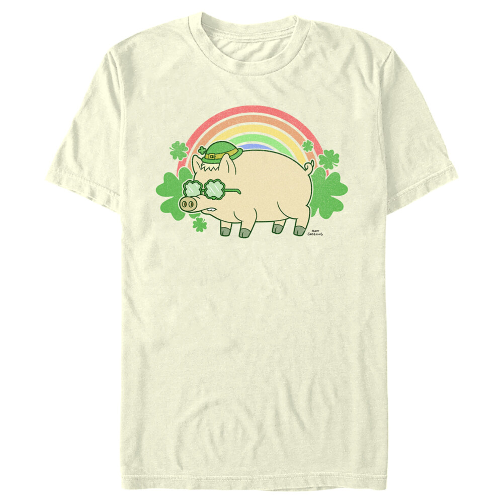 Men's The Simpsons St. Patrick's Day Rainbow Plopper  Adult T-Shirt