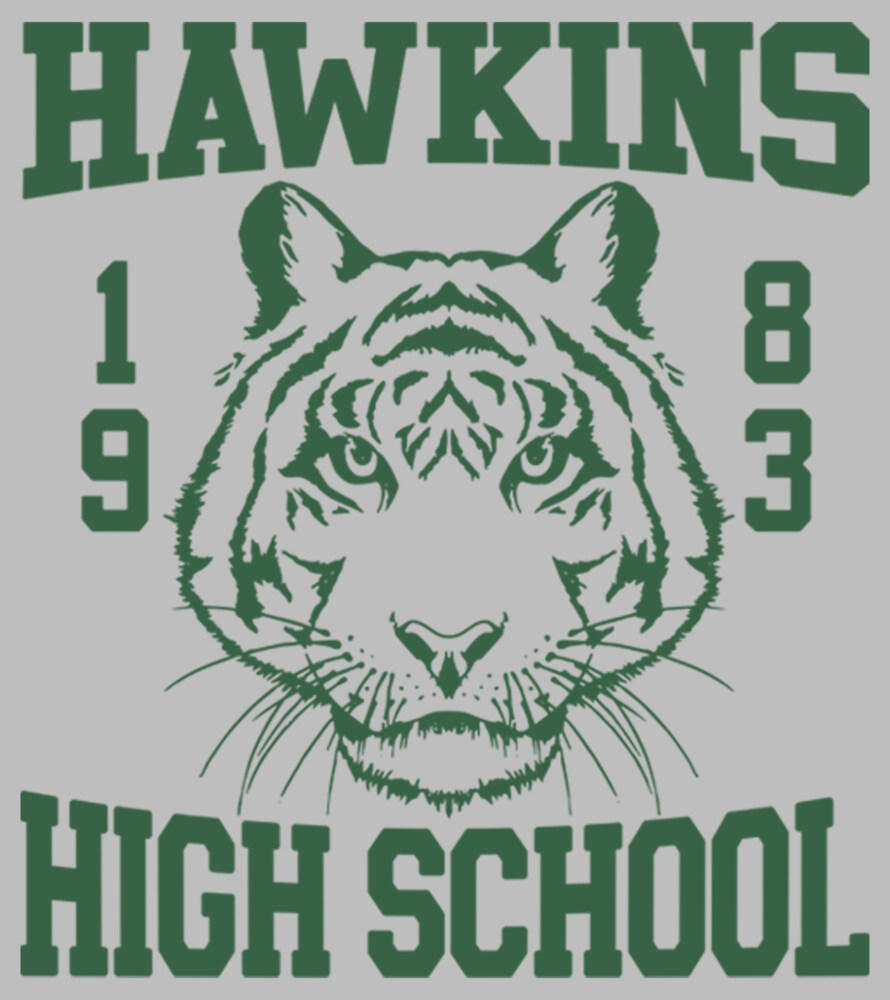 Men's Stranger Things Hawkins High School Tiger 1983  Adult Long Sleeve Shirt