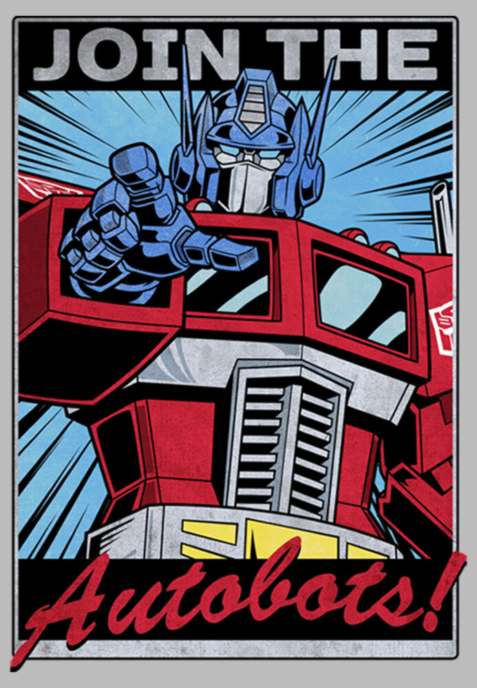 Men's Transformers Optimus Prime Join the Autobots  Adult T-Shirt