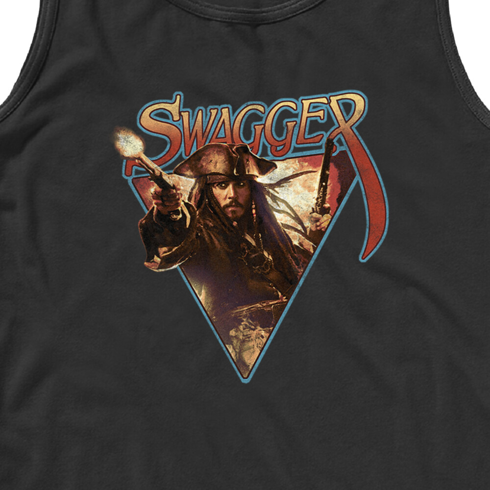Men's Pirates of the Caribbean: Curse of the Black Pearl Jack Sparrow Swagger  Adult Tank Top