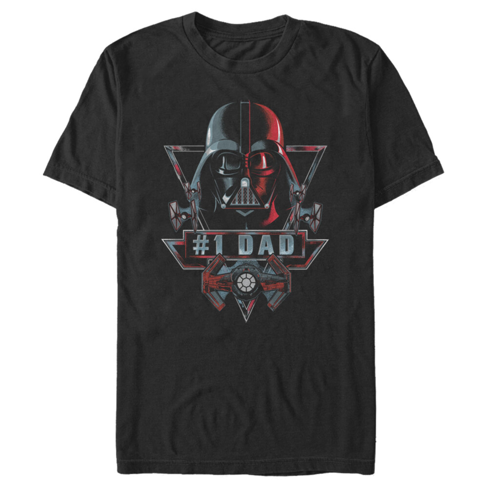 Men's Star Wars Father's Day Darth Vader #1 Dad  Adult T-Shirt