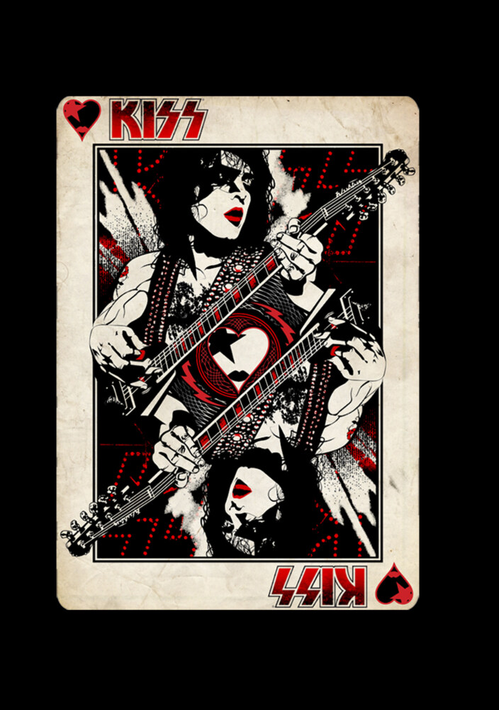 Men's KISS Paul Stanley Playing Card  Adult T-Shirt