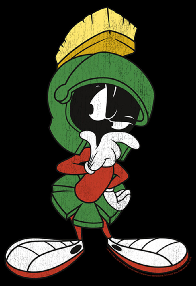Men's Looney Tunes Marvin the Martian Thinking  Adult T-Shirt