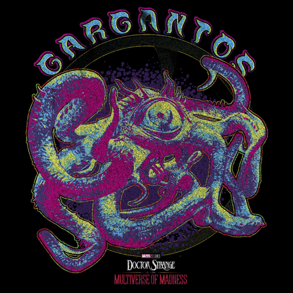 Men's Marvel Doctor Strange in the Multiverse of Madness Neon Gargantos  Adult T-Shirt